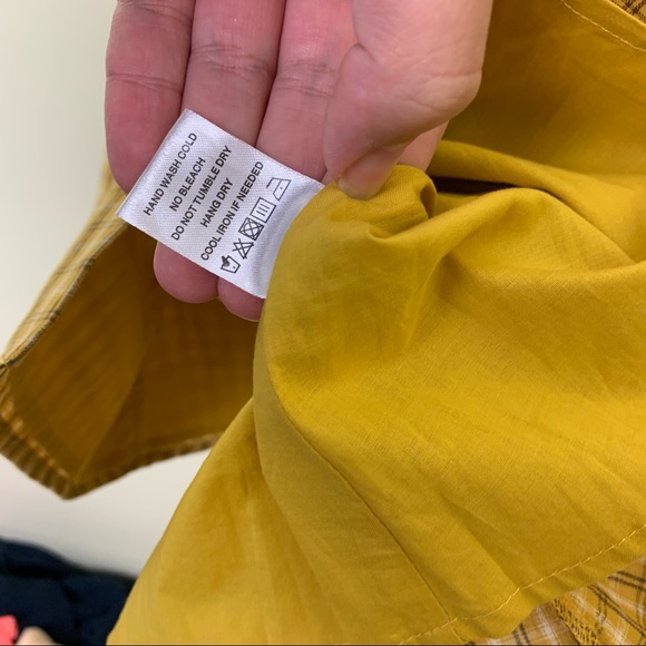 NWT REVOLVE Superdown Millie Button Up Dress in Yellow Plaid | Size XS - Picture 14 of 15